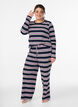 Randiga pyjamasbyxor med vida ben, Bl&aring;, Model image number 0