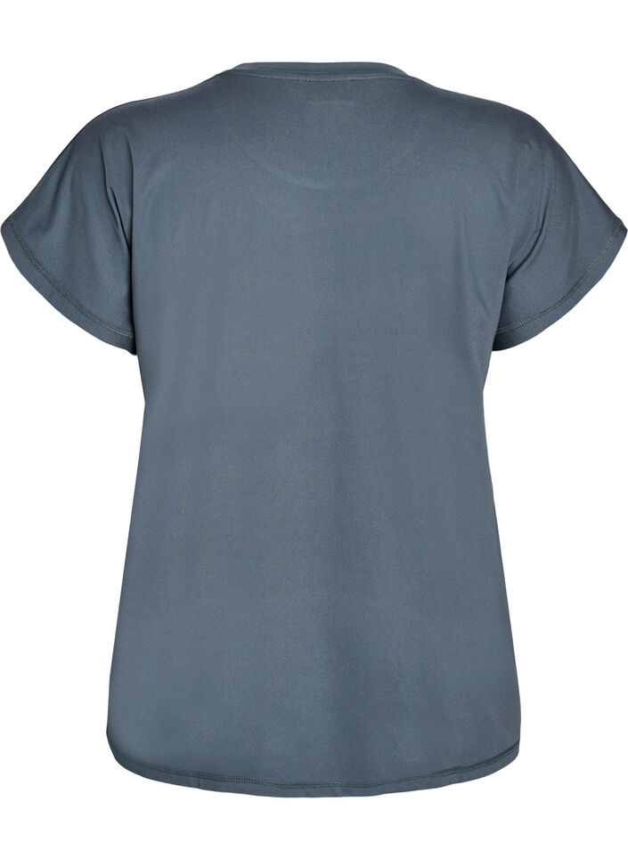 Enfärgad tränings-T-shirt, Grön, Packshot image number 1