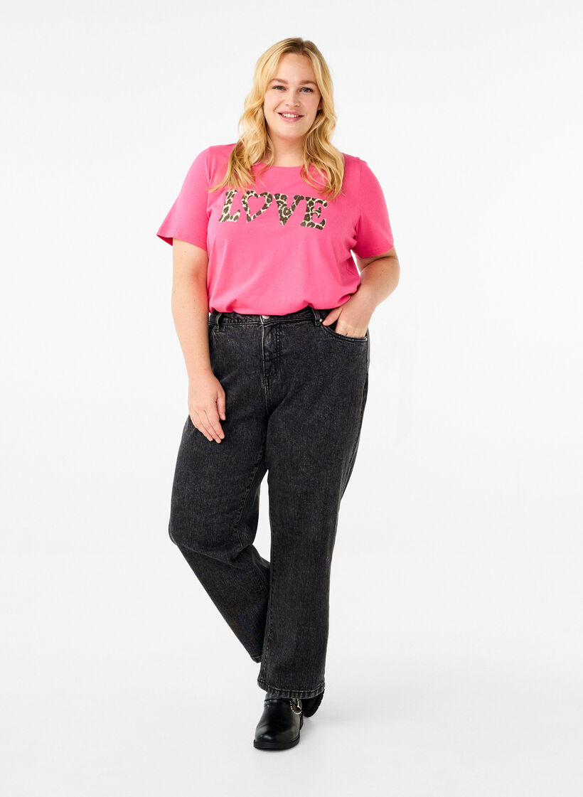 FLASH - T-shirt med tryck, Rosa, Model image number 1