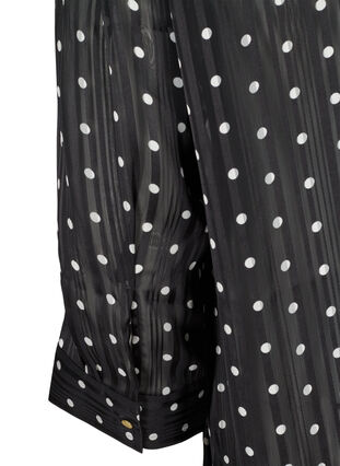 Mönstrad skjorta med 3/4 ärmar, Black Dot, Packshot image number 3