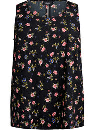 FLASH &ndash; &Auml;rmelloses Top mit Struktur, Svart