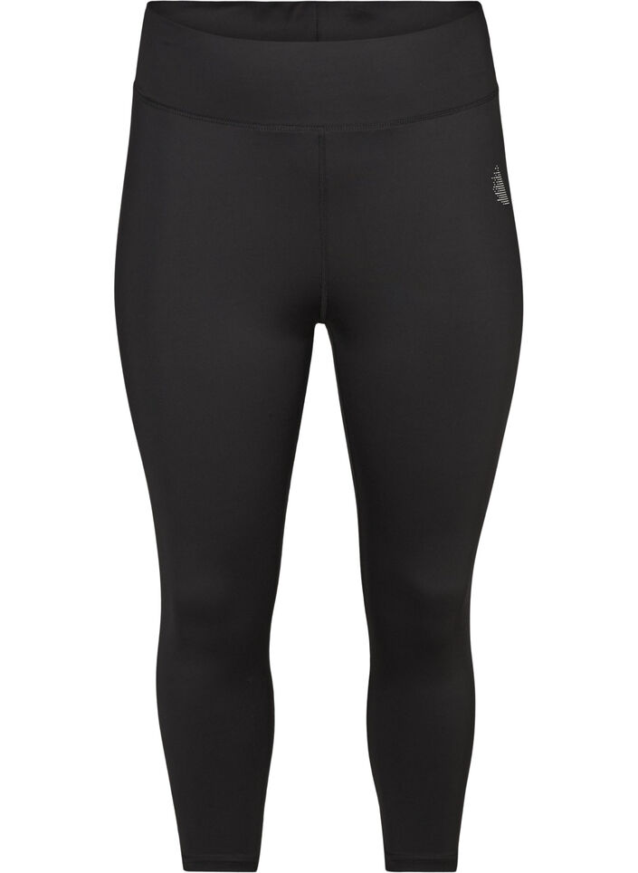 Tr&auml;ningstights med 3/4-l&auml;ngd, Svart, Packshot image number 0