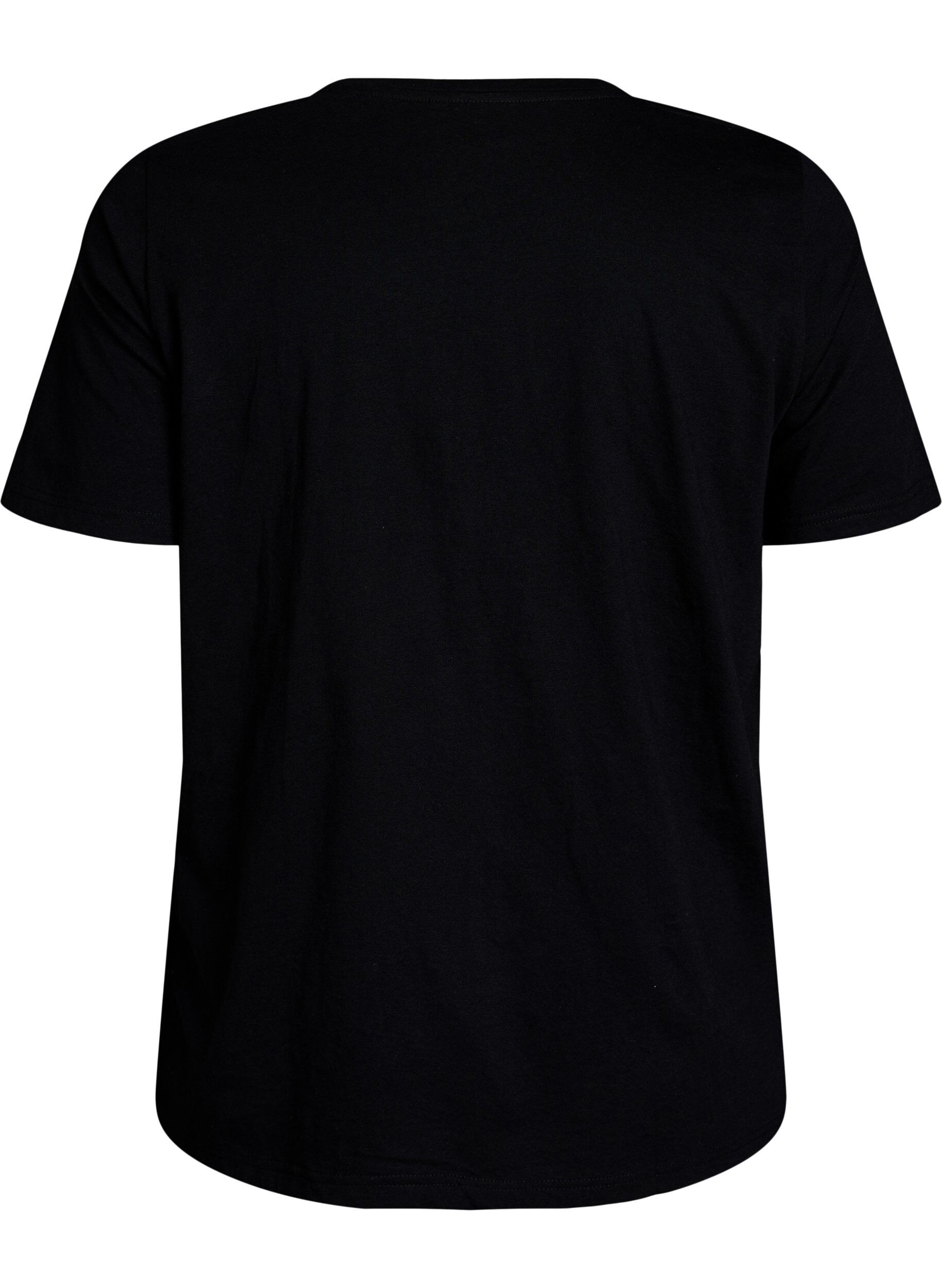 ZizziT-shirt med tryck, Svart, Packshot image number 1