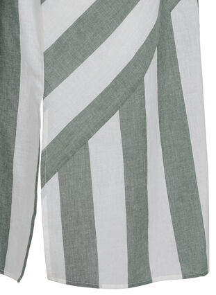 Kortärmad skjortklänning i bomull med ränder, Thyme Stripe, Packshot image number 3