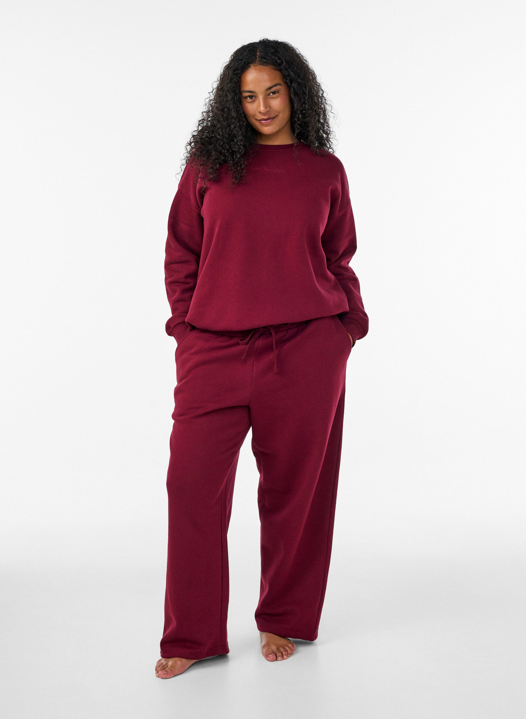 ZizziMjukisbyxor med fickor, R&ouml;d, Model image number 0