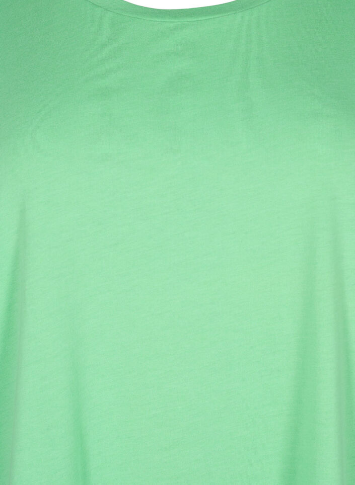 Kort&auml;rmad t-shirt i bomullsblandning, Gr&ouml;n, Packshot image number 2
