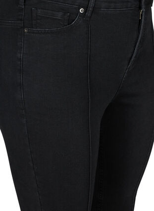 Super slim Amy jeans med söm, Black, Packshot image number 2