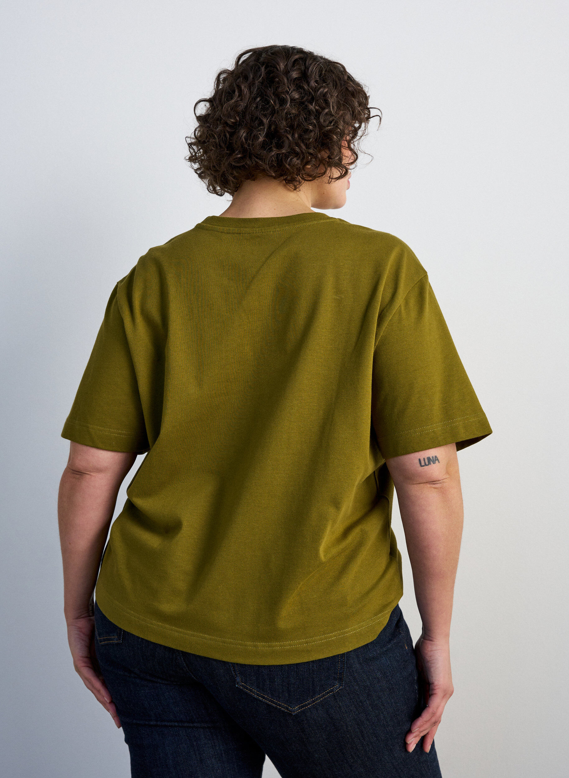 ZizziBoxig t-shirt i bomull, 2262, Model image number 2