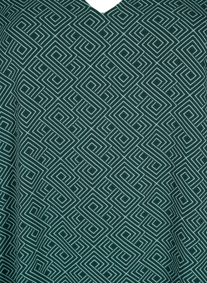 Klänning med V-ringning och tryck, Scarab Graphic AOP, Packshot image number 2