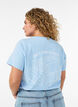 T-shirt i ekologisk bomull med grafiskt tryck, Bl&aring;, Model image number 0