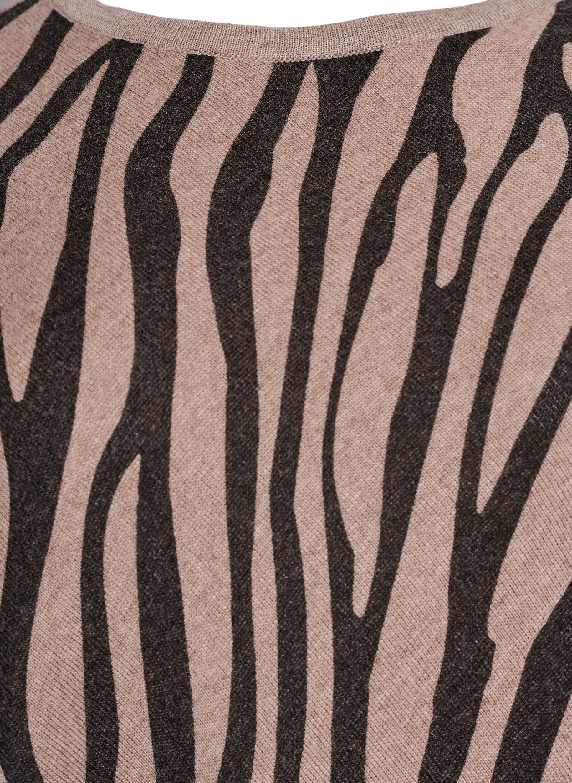 ZizziFin stickad poncho, Svart, Packshot image number 2