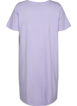 Organisk bomull nattklänning med V-hals , Lavender Decide, Packshot image number 1
