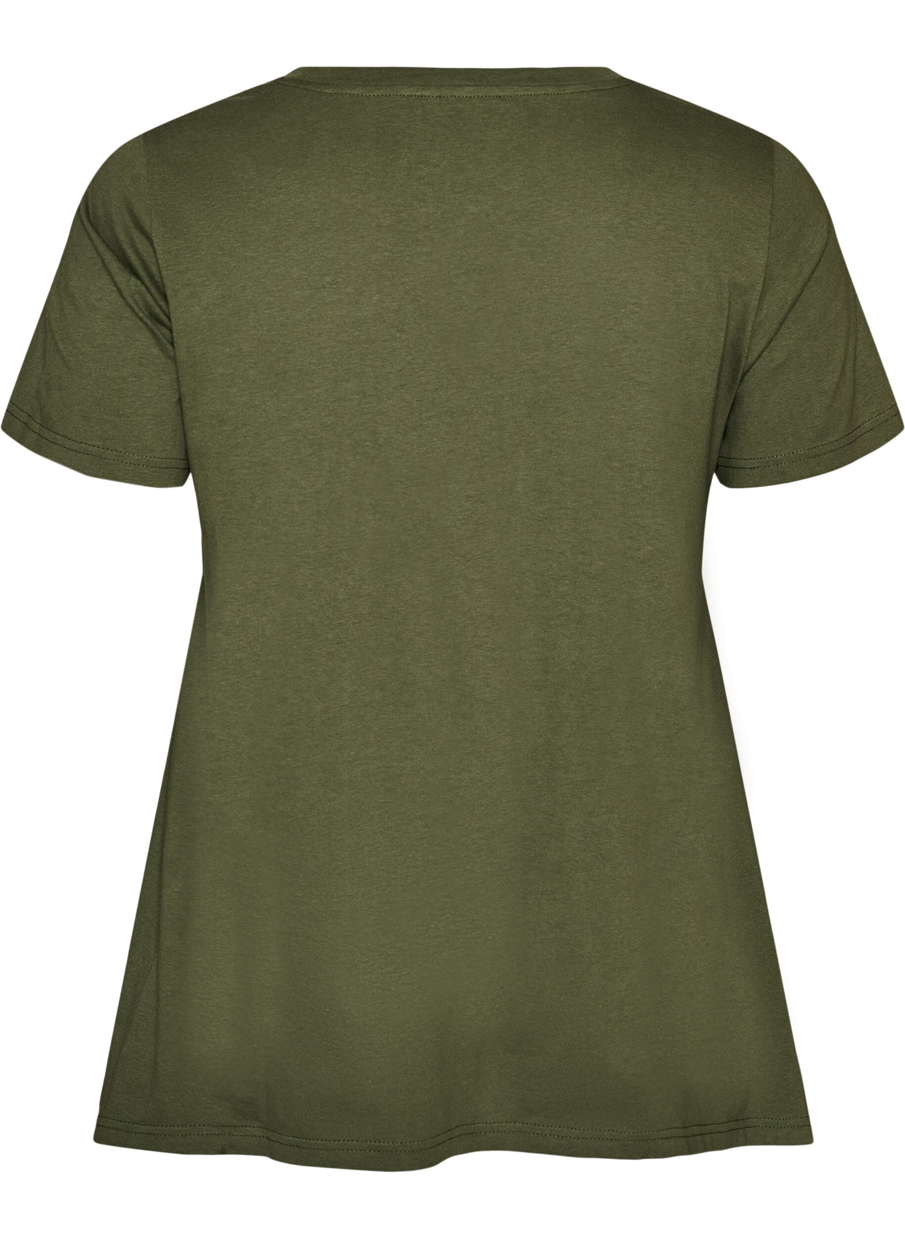 ZizziT-shirt med rund hals och A-linjeform, Gr&ouml;n, Packshot image number 1