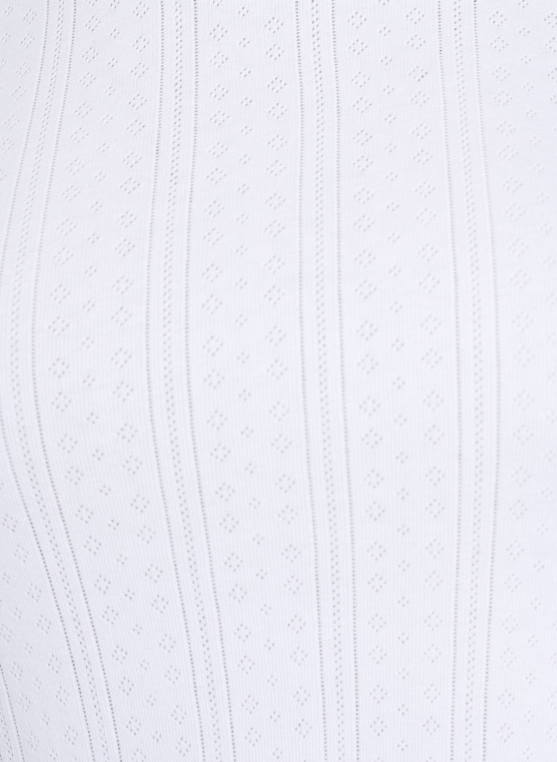 Zizzi T-shirt i bomull med h&aring;lbroderi, Vit, Packshot image number 2