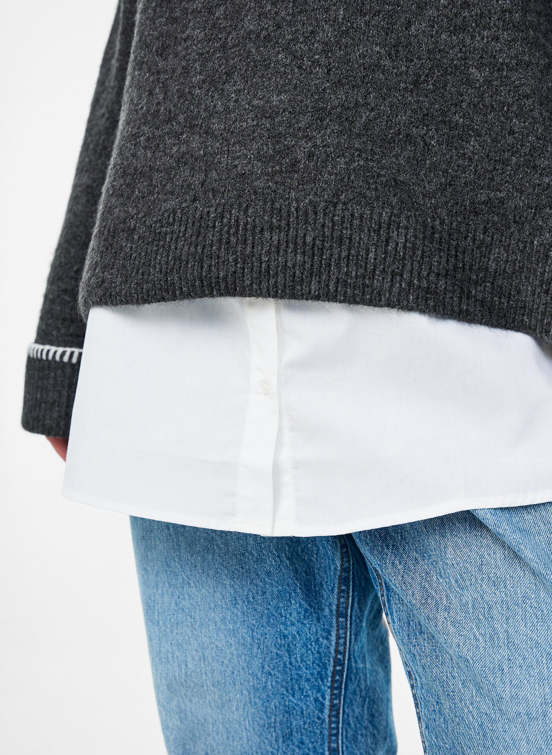 Zizzi Skjortf&ouml;rl&auml;ngare i 100% bomull, Vit, Model image number 3