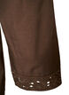 Skjortblus med broderie anglaise, Brun, Packshot image number 3
