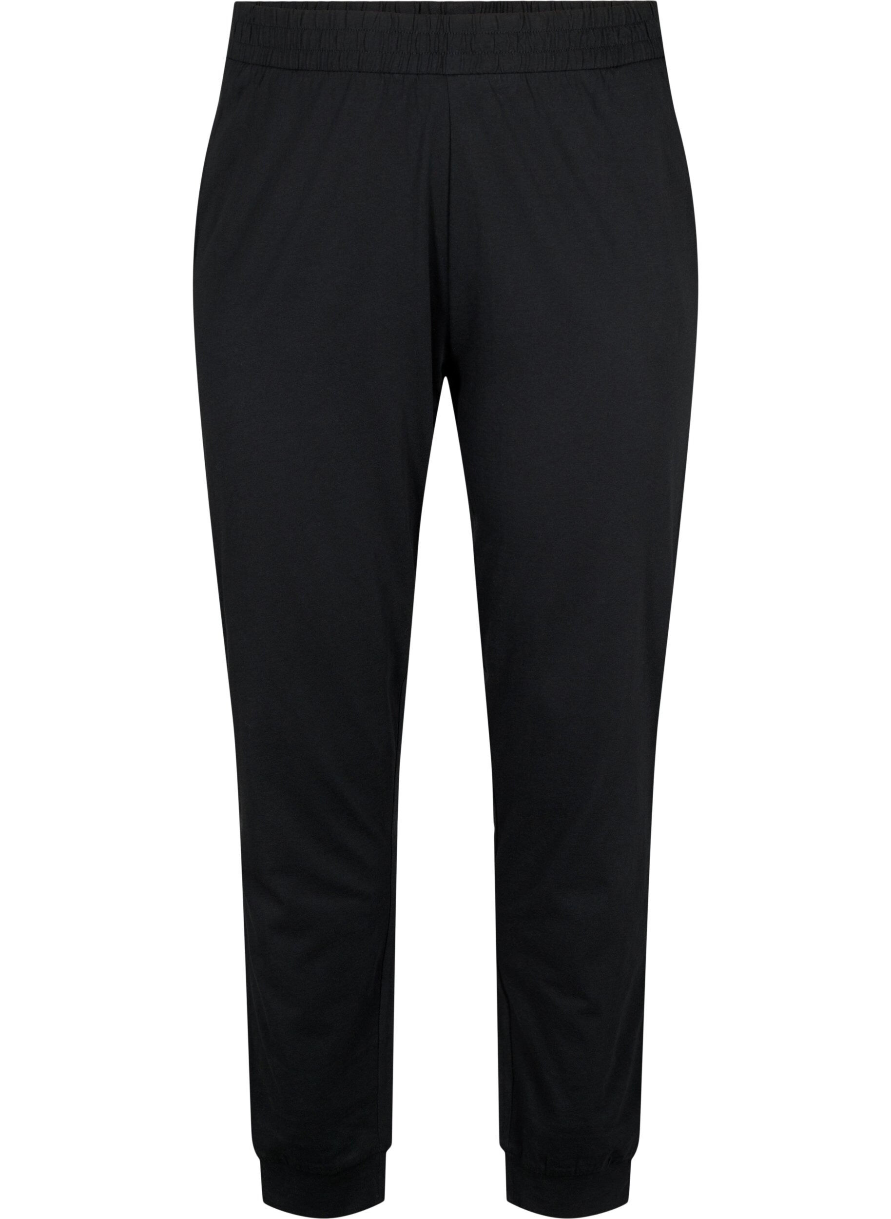 Zizzi Pyjamas i bomull, Svart, Packshot image number 0