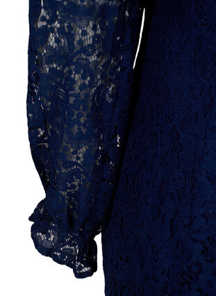 Spetsklänning med långa ärmar, Navy Blazer, Packshot image number 3