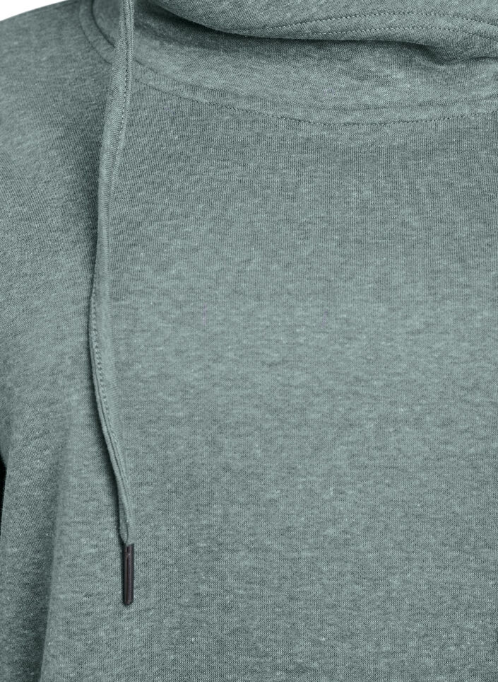 Sweatshirt med h&ouml;g krage och fickor, Gr&ouml;n, Packshot image number 2