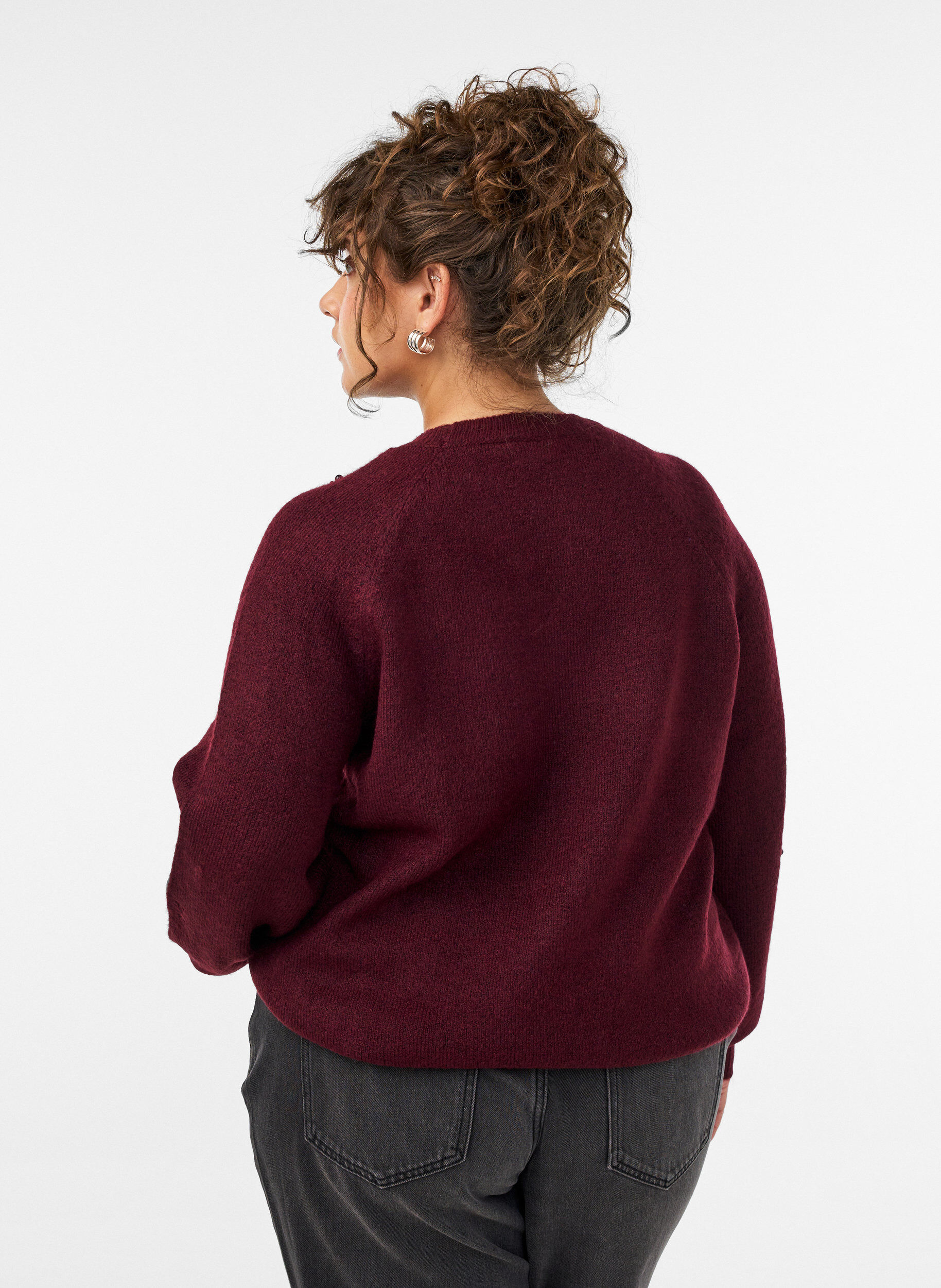 ZizziTr&ouml;ja med p&auml;rlbroderi, R&ouml;d, Model image number 2