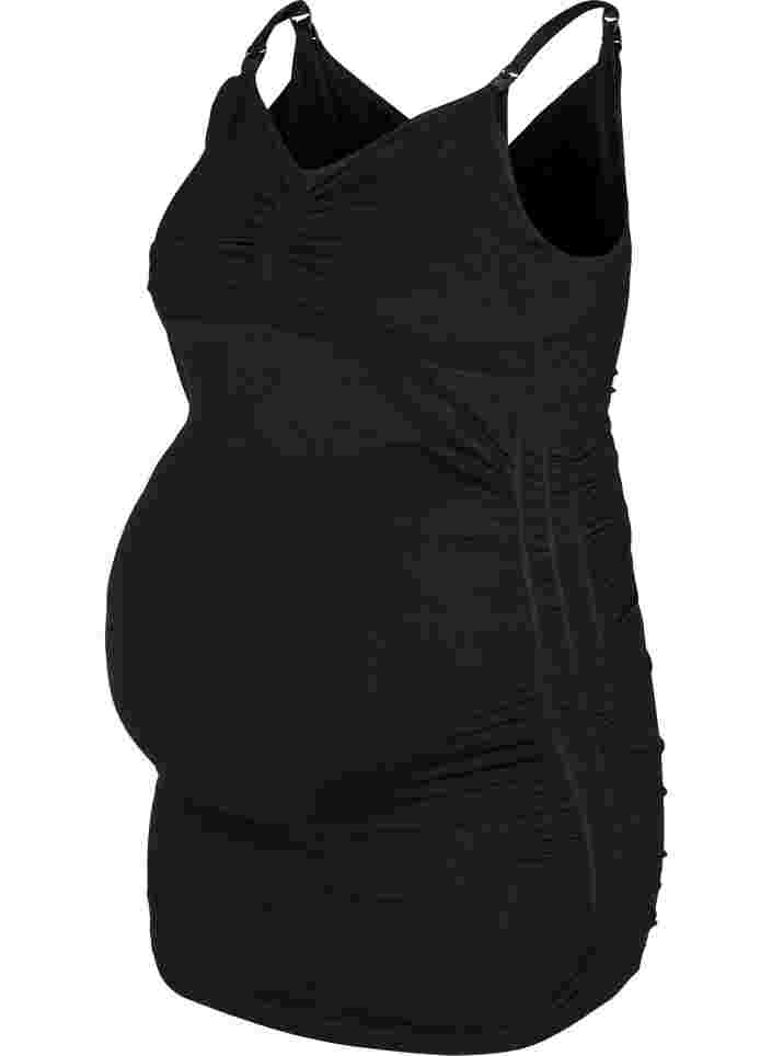 Seamless gravidtopp med amningsfunktion, Black, Packshot image number 0
