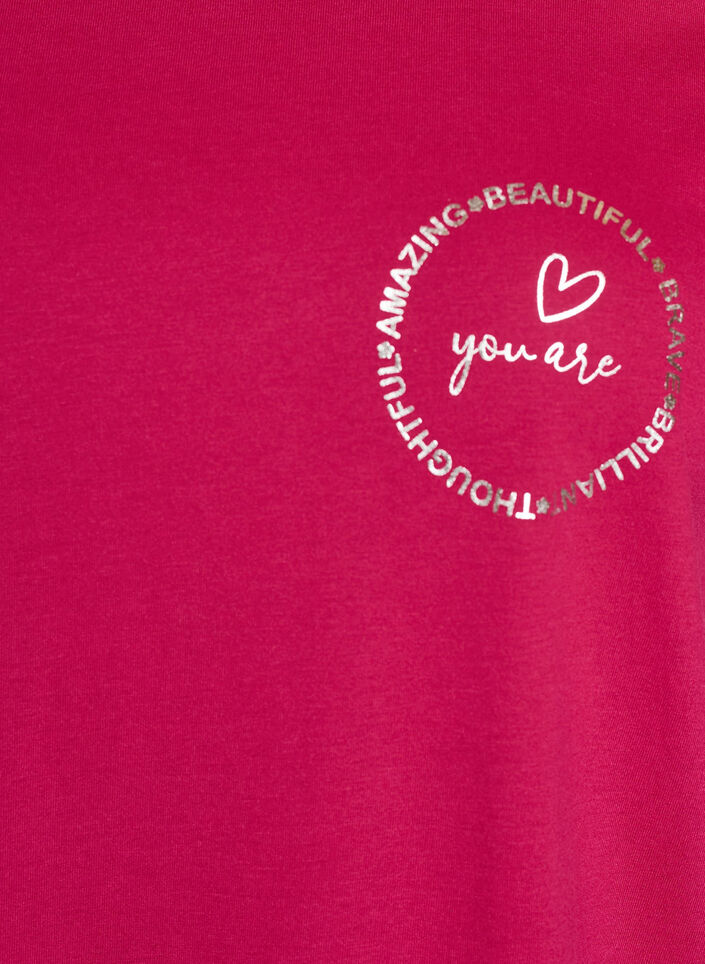 T-shirt med tryck, R&ouml;d, Packshot image number 2