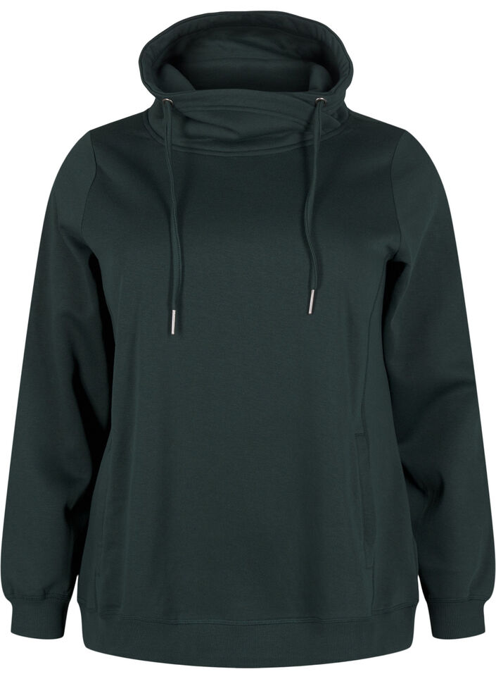 FLASH - Sweatshirt med hög krage, Scarab, Packshot image number 0