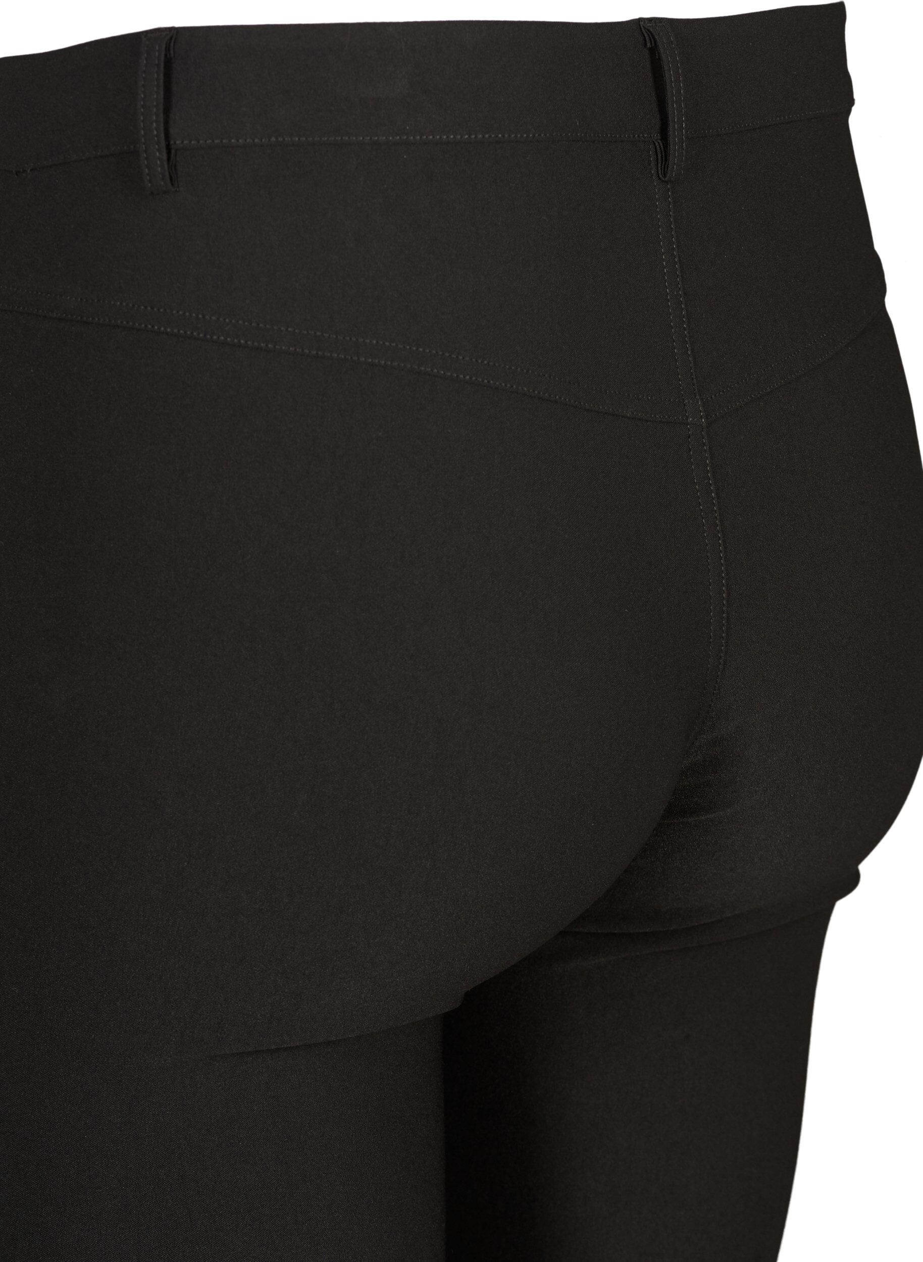 Zizzi Tighta byxor med blixtl&aring;sdetaljer, Black, Packshot image number 3