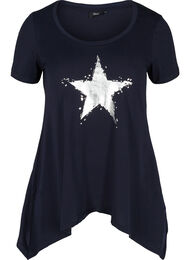 A-linjeformad t-shirt i bomull, Night Sky STAR