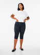 Caprijeans med smal passform och fickor, Svart, Model image number 0