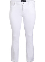 Slim fit Emily jeans med normalh&ouml;g midja, Vit