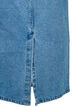 Medellång jeanskjol med slits baktill, Denim Blue, Packshot image number 3