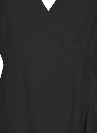 Midiklänning med fladdermusärm, Black, Packshot image number 2