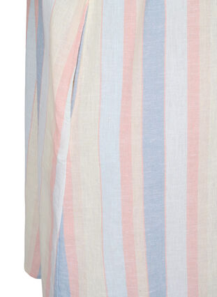 Kort klänning i bomullsblandning med linne, Multi Color Stripe, Packshot image number 3