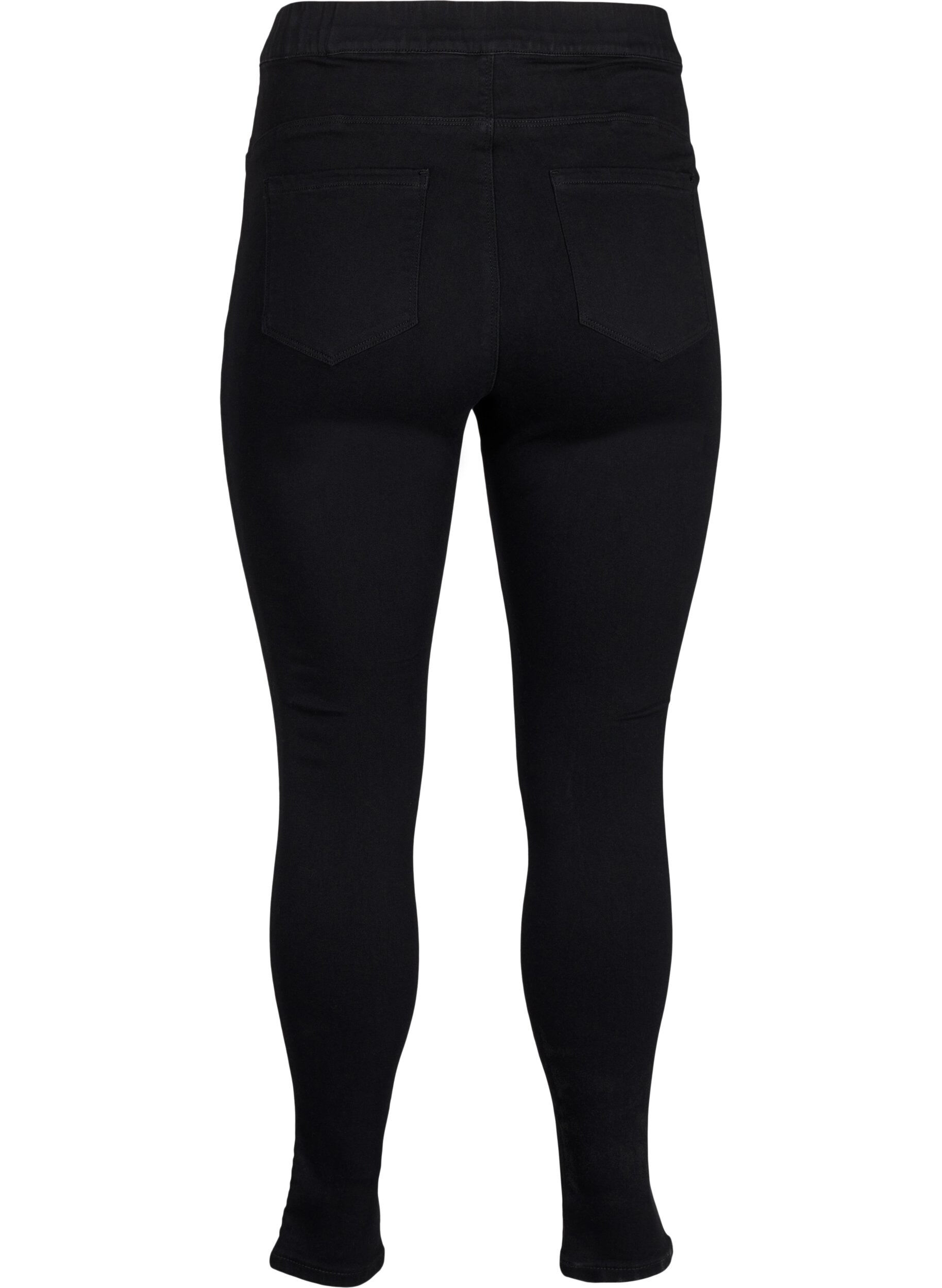 ZizziJeggings med h&ouml;g midja, Svart, Packshot image number 1