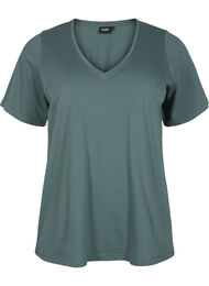 FLASH - T-shirt med v-ringning, Balsam Green