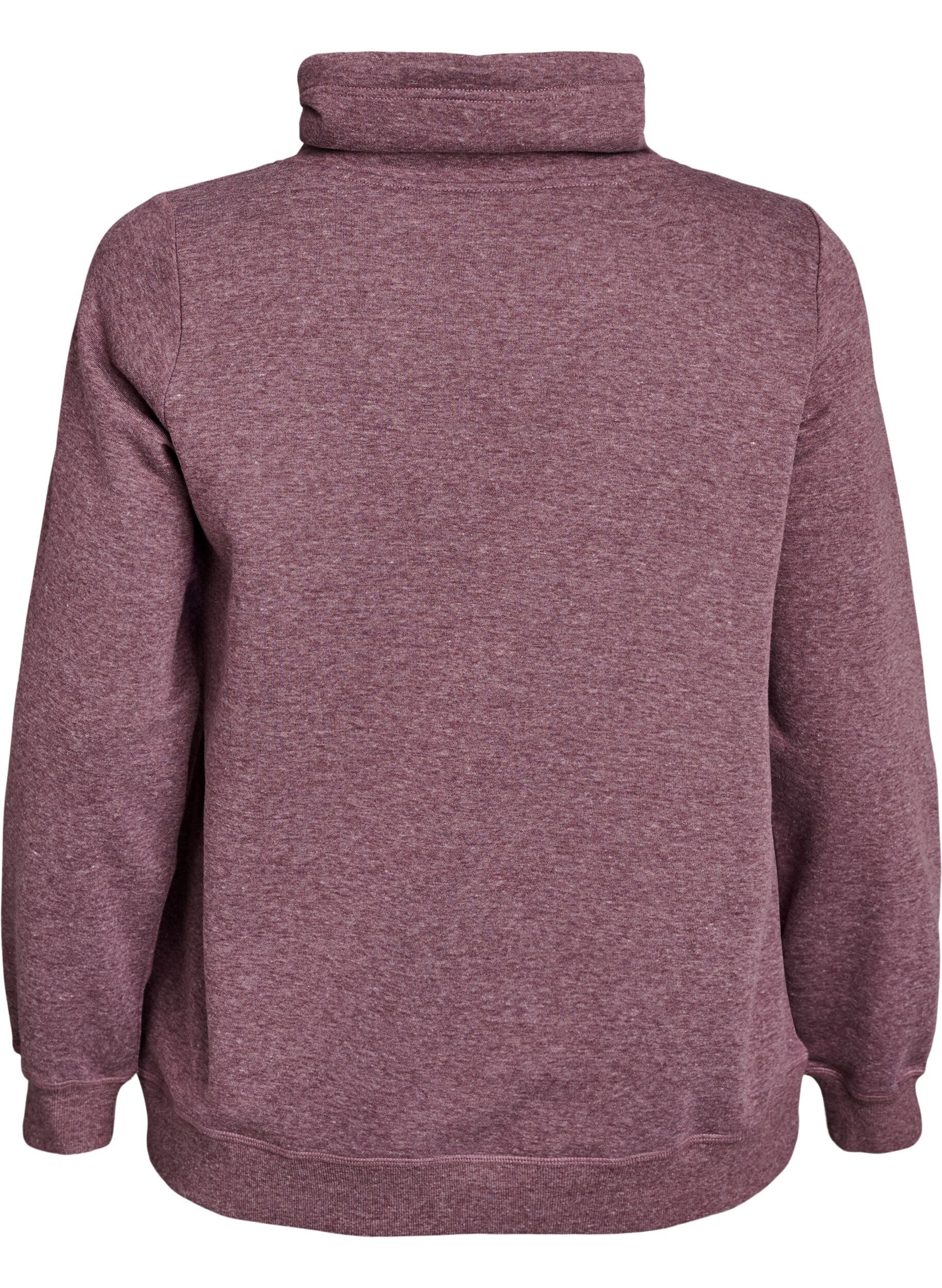 ZizziSweatshirt med h&ouml;g krage och fickor, R&ouml;d, Packshot image number 1