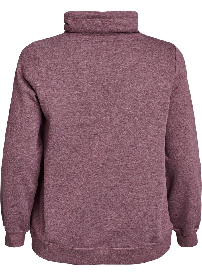 Sweatshirt med h&ouml;g krage och fickor, R&ouml;d, Packshot image number 1