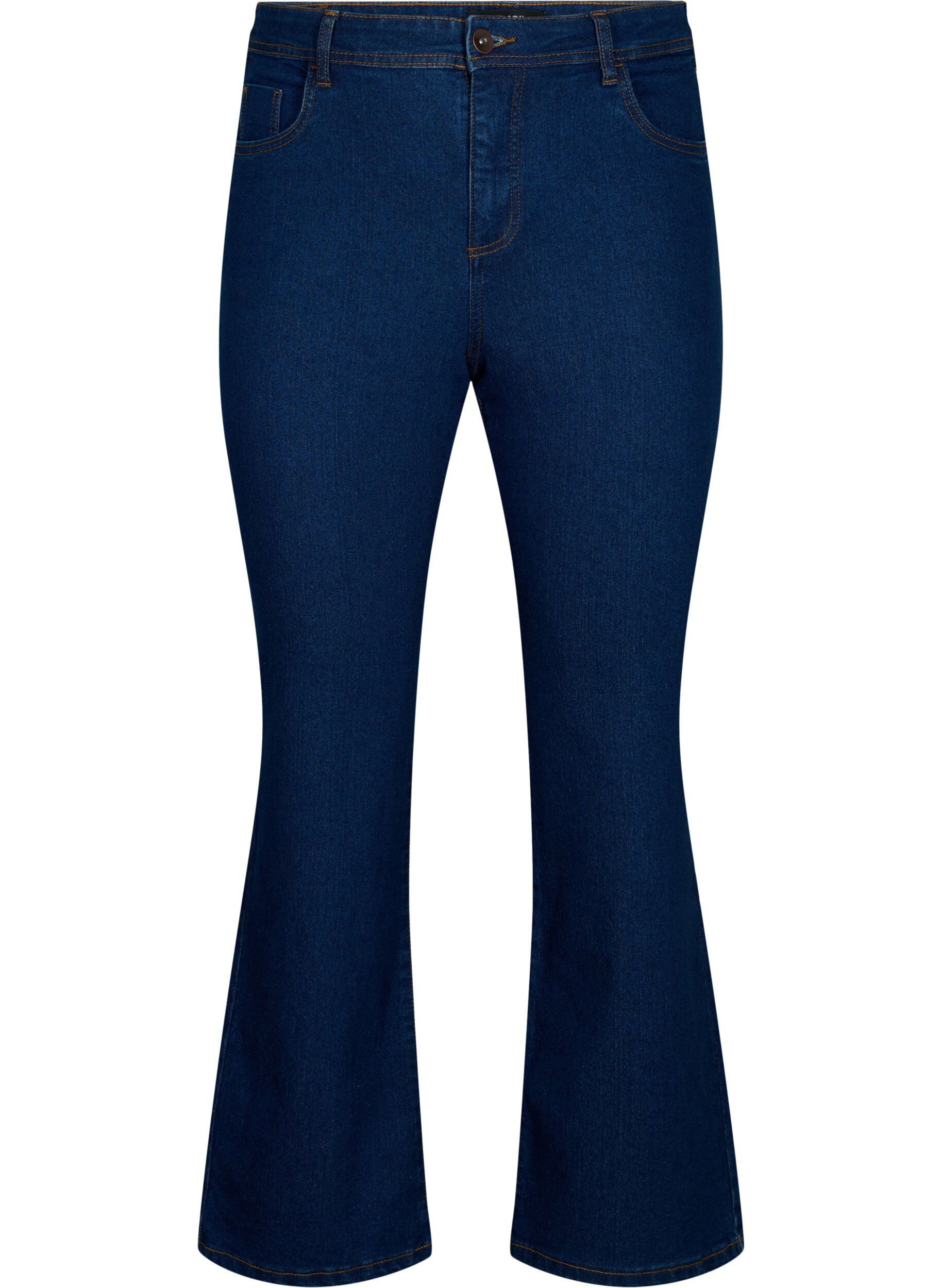 ZizziH&ouml;gmidjade jeans med bootcut, Bl&aring;, Packshot image number 0