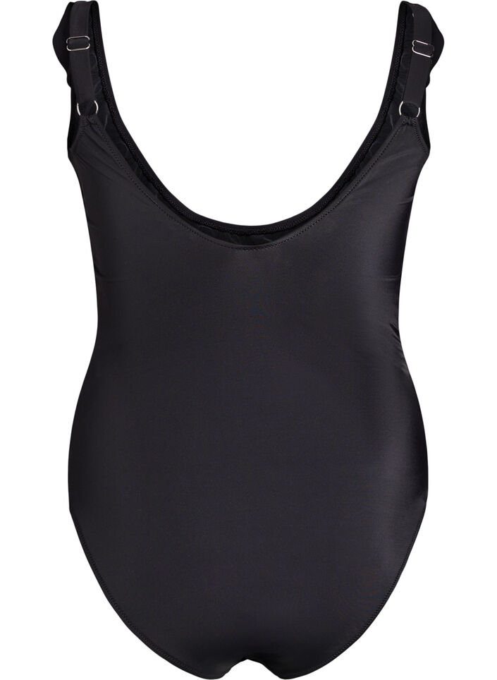 Baddr&auml;kt med volanger och uttagbar vaddering, Svart, Packshot image number 1