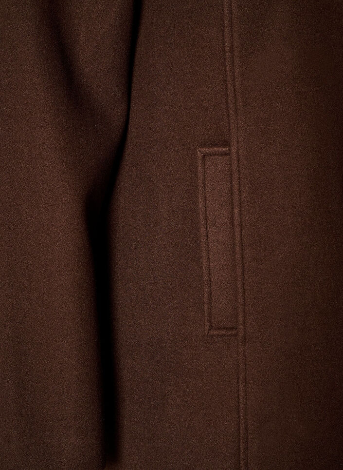 Kort kappa med a-linjeformad passform, Brun, Packshot image number 3