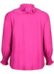 Skjortblus med volanger i viskos, Rose Violet, Packshot image number 1