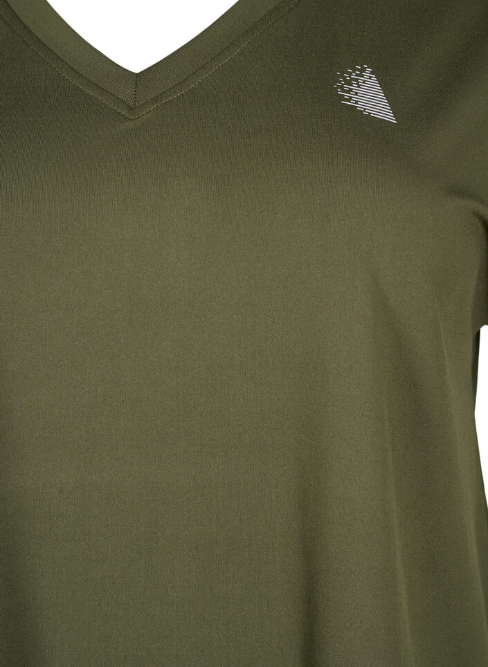 Tränings t-shirt med v-ringning, Forest Night, Packshot image number 2