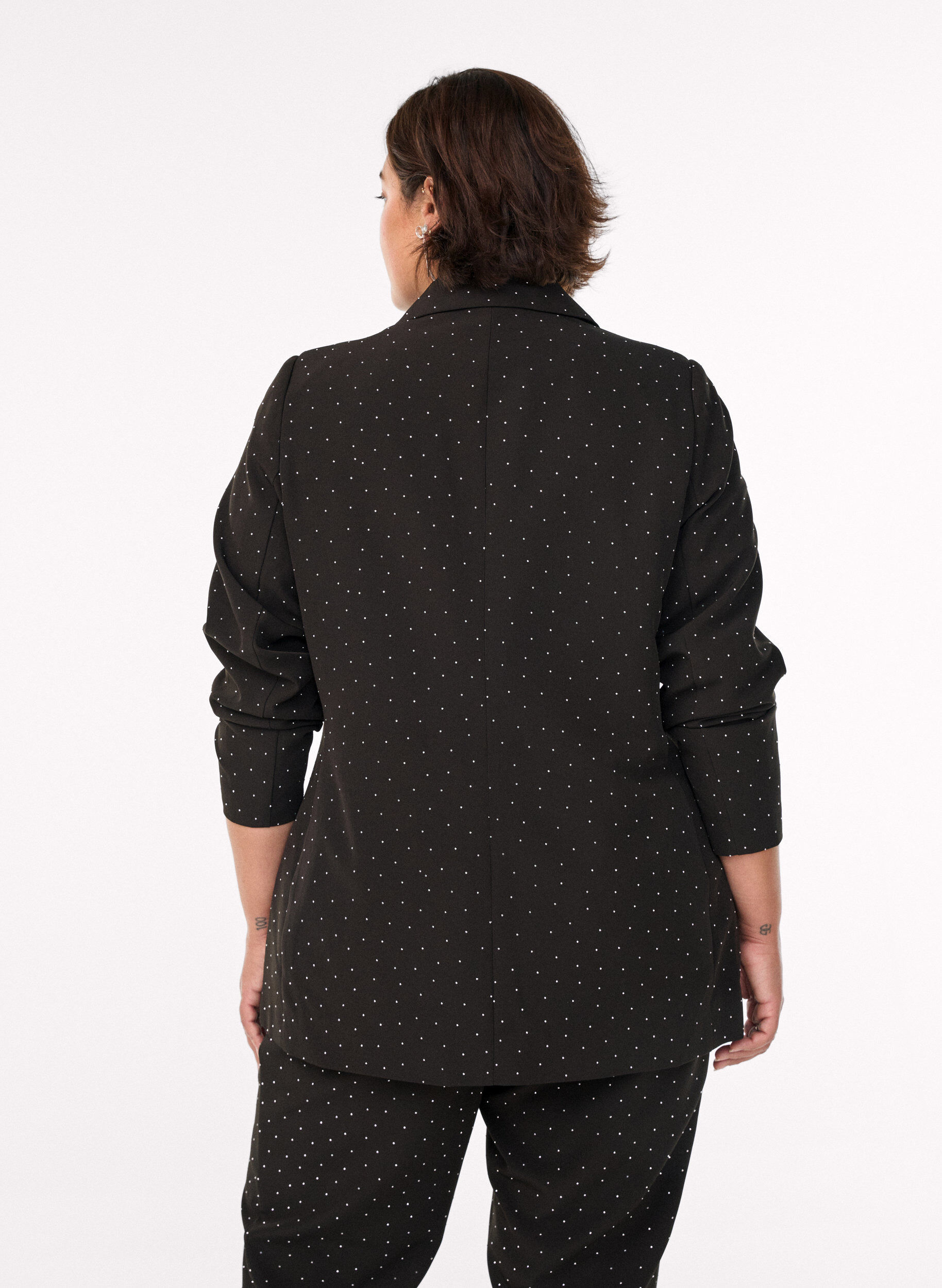 Zizzi Blazer med strasstenar, Svart, Model image number 2