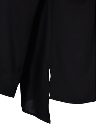 V-ringad skjorta med långa ärmar, Black, Packshot image number 3