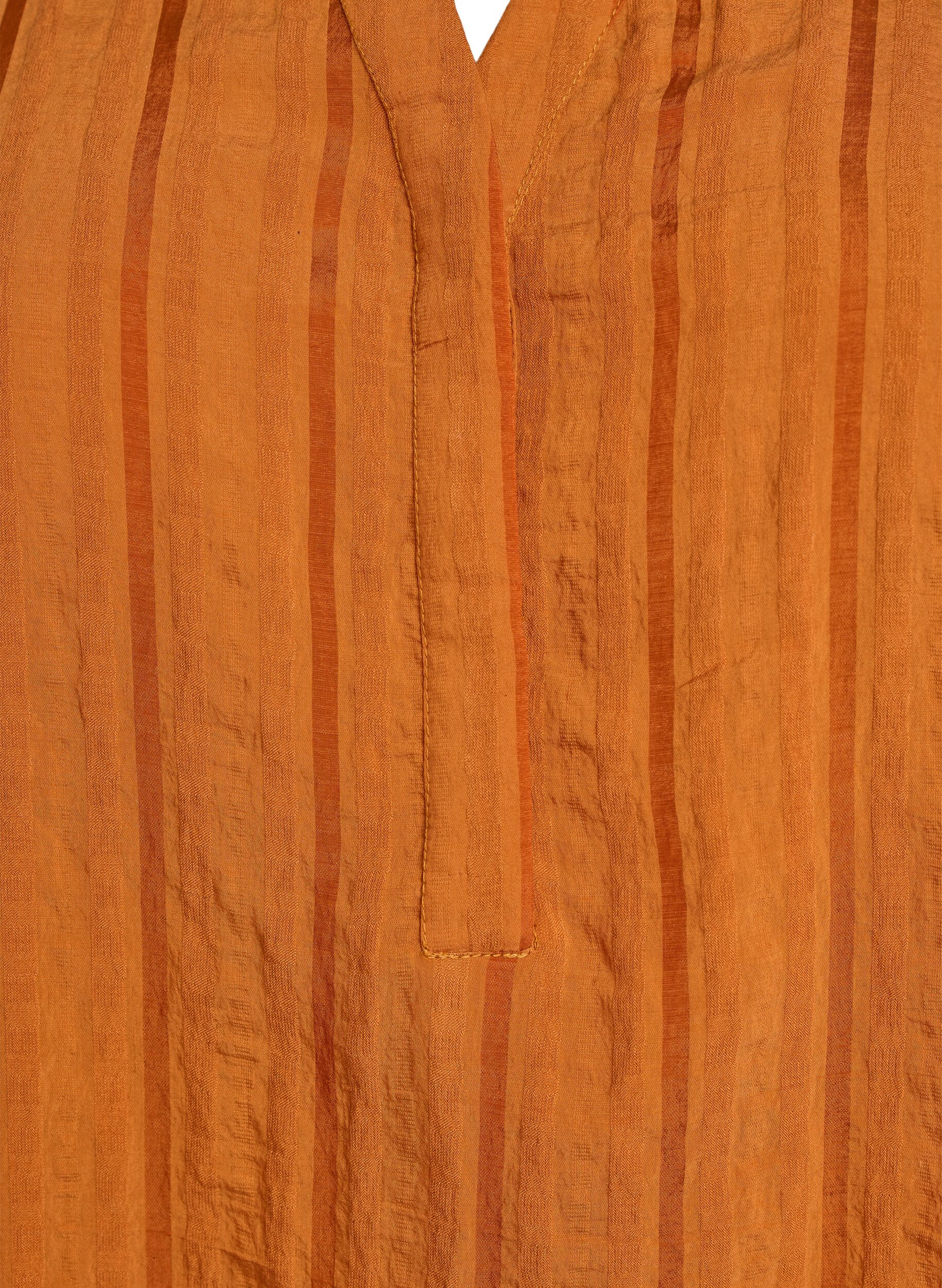 Zizzi Blus med vertikala r&auml;nder, Orange, Packshot image number 2