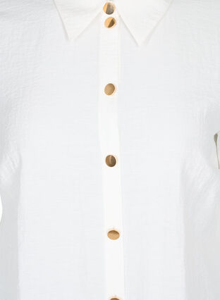 Lång skjorta med 3/4-ärmar, Bright White, Packshot image number 2