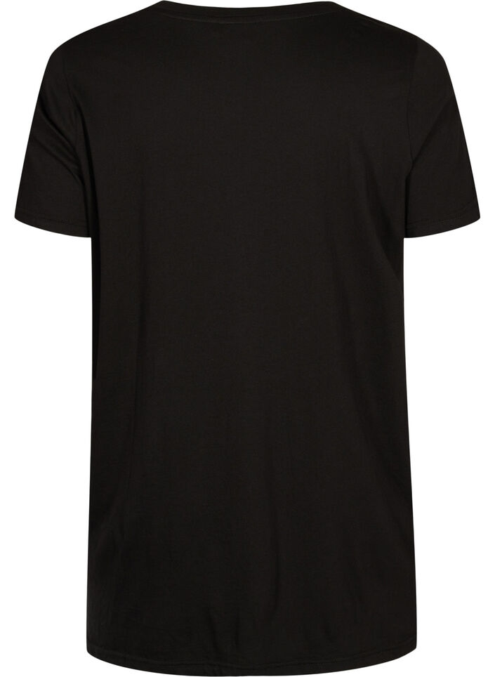 Oversized t-shirt med tryck , Black W. Love, Packshot image number 1