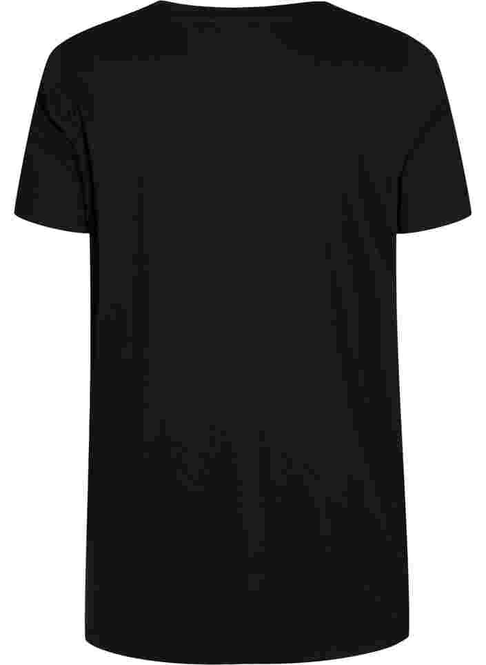 Oversized t-shirt med tryck , Black W. Love, Packshot image number 1