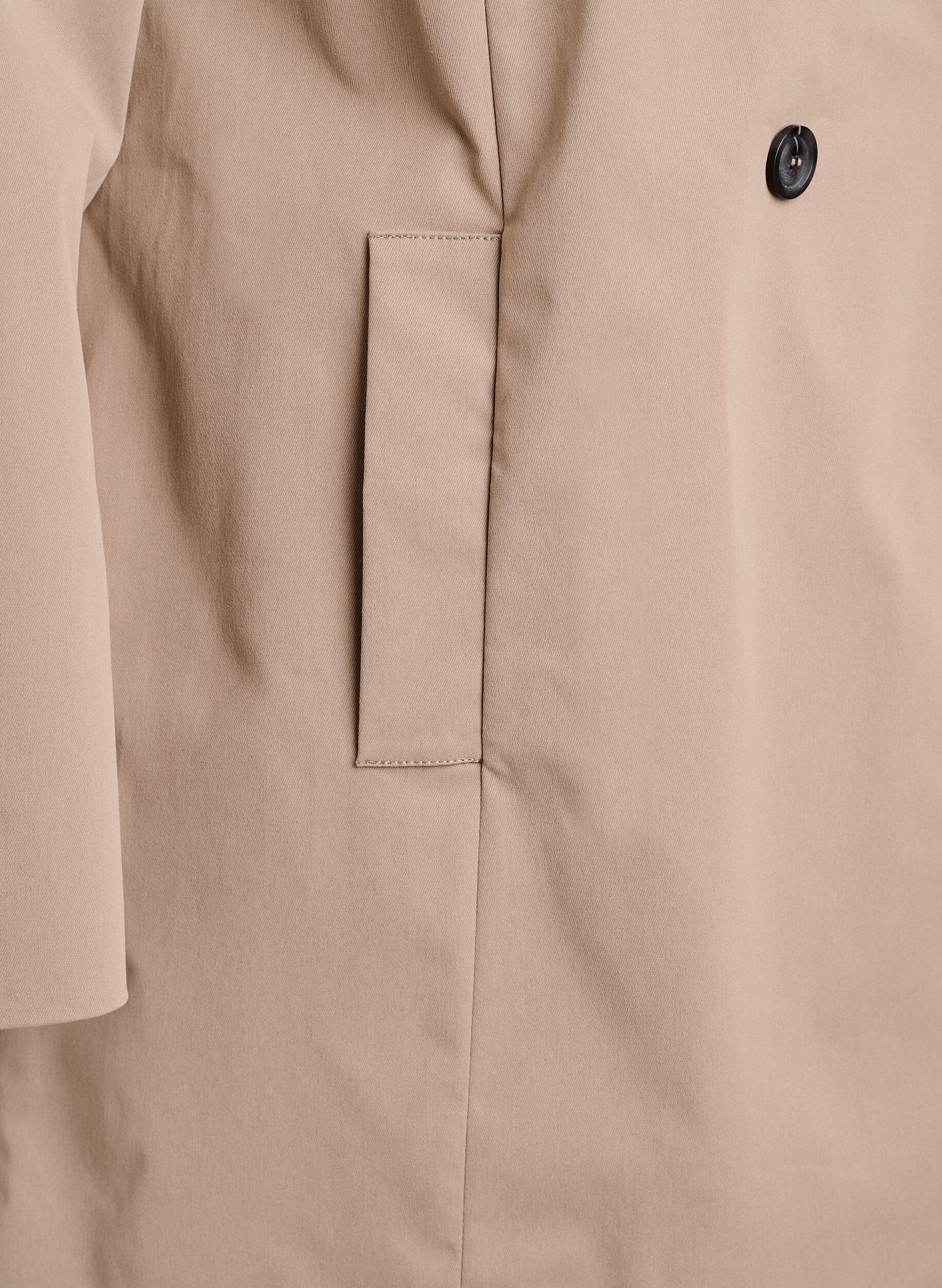 Zizzi Vattenavvisande v&aring;rjacka med a-linjeformat snitt, Gr&aring;, Packshot image number 3